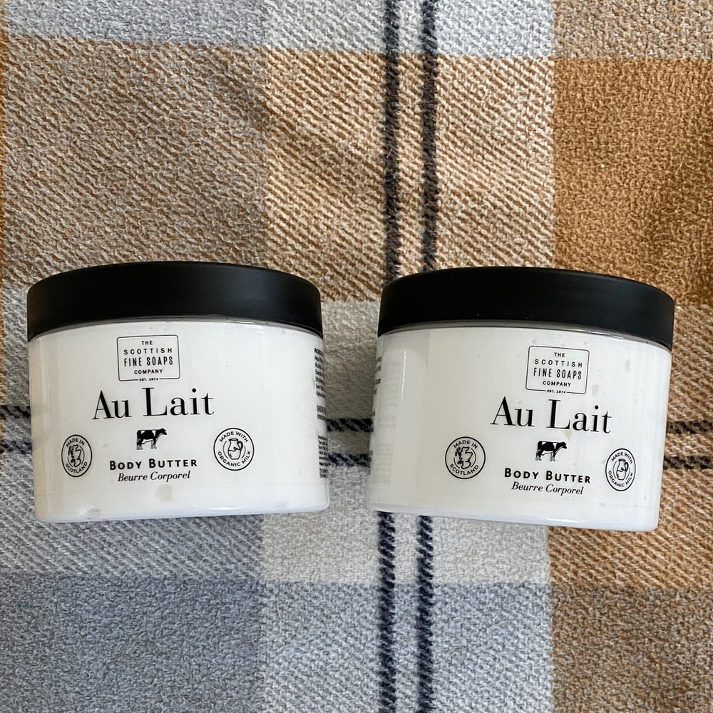 NWT Scottish Fine Soaps - Au Lait Body Butter x2